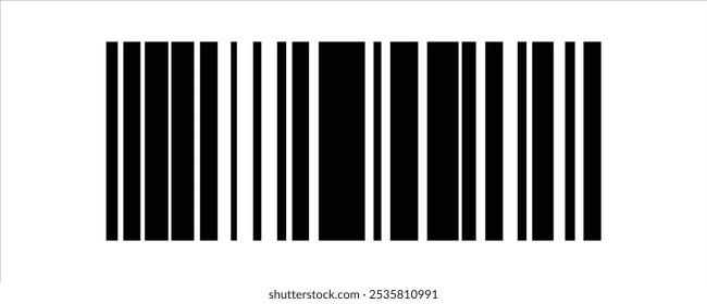 Código de barras aislado en el fondo blanco, etiqueta engomada de las rayas del código, etiquetas del código de barras, código qr de los Clientes, código de barras falso simple, código de barras para el Diseño web, icono de la distribución del producto del código de barras