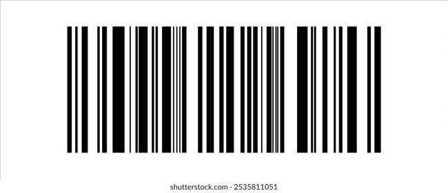 Código de barras isolado no fundo branco, Autocolante de faixas de código, Etiquetas de código de barras, código qr de clientes, Código de barras falso simples, Código de barras para web design, ícone de distribuição de produto de código de barras