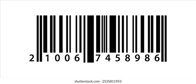 Barcode isolated on white background, Simple fake bar code, barcode scratched vector illustration , barcode icon for selling, Product Barcode, Trendy bar code for web icon