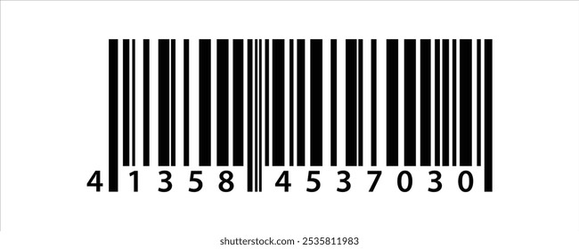 Barcode isolated on white background, Simple fake bar code, barcode scratched vector illustration , barcode icon for selling, Product Barcode, Trendy bar code for web icon