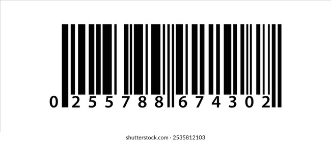 Barcode isolated on white background, Simple fake bar code, barcode scratched vector illustration , barcode icon for selling, Product Barcode, Trendy bar code for web icon