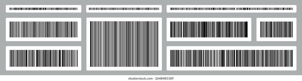 Barcode isolated on white background. Code stripes sticker. Barcode labels, customers qr code.