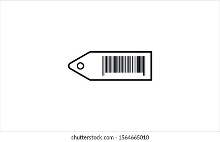 Barcode label glyph icon Serial number Silhouette symbol Negative space