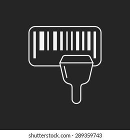 Barcode Label line icon