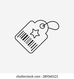 Barcode Label line icon