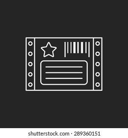Barcode Label line icon