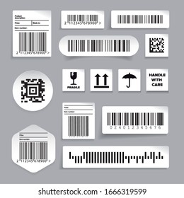 Barcode label set sticker vector