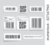 Barcode label set vector