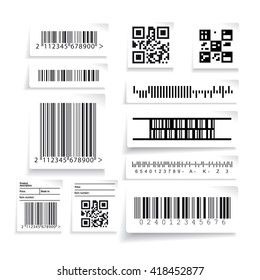 Barcode label set vector