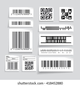 Barcode label set vector