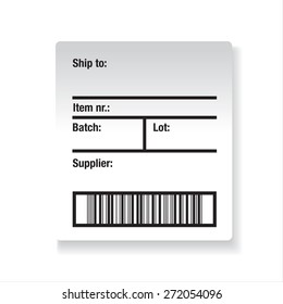 Barcode Label Shipping Vector