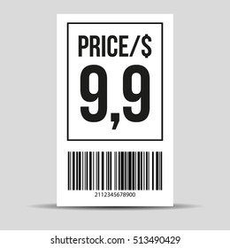 Barcode label vector - price tag