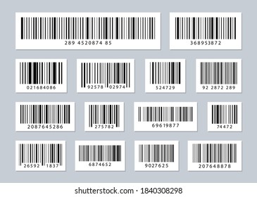 Juego de etiquetas de código de barras. Etiqueta de código. Códigos de barras industriales. Explorar barras de código. Precio de código.