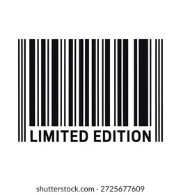 Barcode mit Text in limitierter Auflage