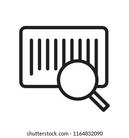 Barcode line flat vector icon for mobile application, button and website design. Illustration isolated on white background. EPS 10 web design, logo, app, infographic