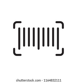 Barcode line flat vector icon for mobile application, button and website design. Illustration isolated on white background. EPS 10 web design, logo, app, infographic