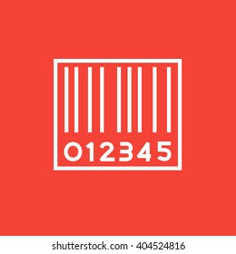 Barcode line icon.