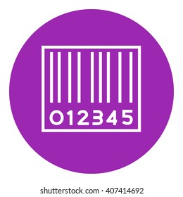 Barcode line icon.