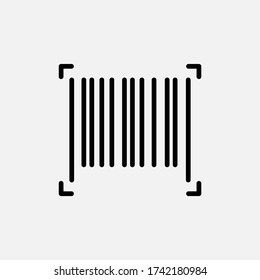 Barcode line icon. Identification and scanning symbol. logo. Outline design editable stroke. For yuor design. Stock - Vector illustration