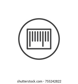 Barcode line icon, outline vector sign, linear style pictogram isolated on white. Symbol, logo illustration. Editable stroke