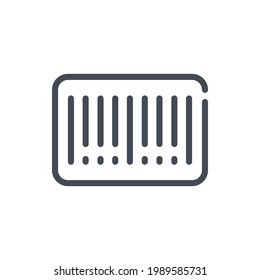 Barcode line icon. Product information code vector outline sign.