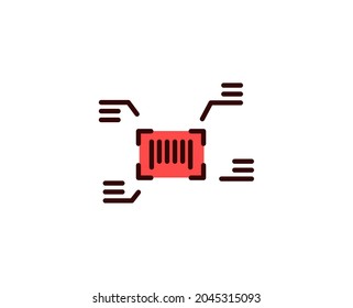 Barcode line icon. Vector symbol in trendy flat style on white background. Commerce sing for design.