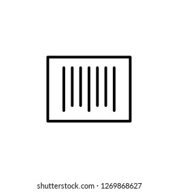 barcode line simple icon on white background