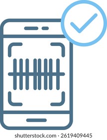 Barcode Line Two Colour Icon