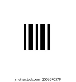 barcode line vector icon isolated on white background