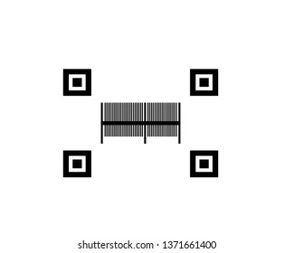 barcode logo icon - Vector
