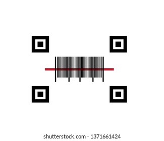 barcode logo icon - Vector
