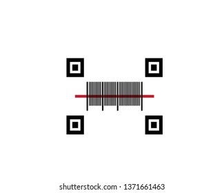 barcode logo icon - Vector
