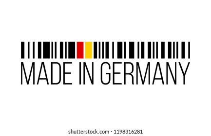 barcode made in germany, vector illustration on white background