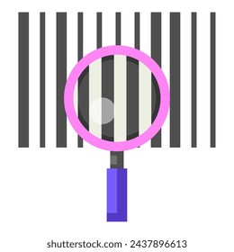 código de barras con icono de lupa