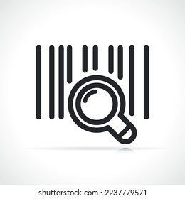 Strichcode- und Lupensymbol