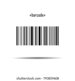 Barcode. Barcode with meaning: "barcode". Barcode template - stock vector illustration isolated on white background with shadow