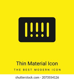 Barcode minimal bright yellow material icon