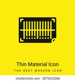 Barcode minimal bright yellow material icon