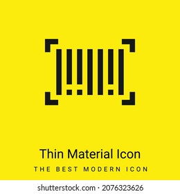 Barcode minimal bright yellow material icon