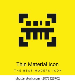Barcode minimal bright yellow material icon