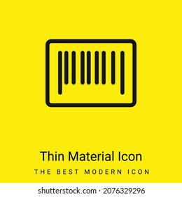Barcode minimal bright yellow material icon