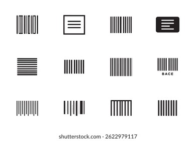 O ícone de linha minimalista do Código de barras