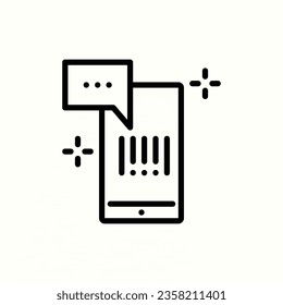 barcode, mobile icon, isolated icon in light background, perfect for website, blog, logo, graphic design, social media, UI, mobile app