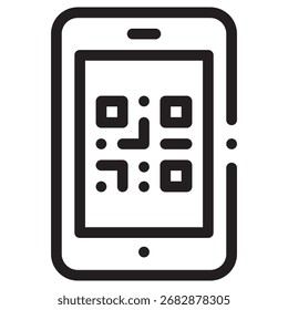 Barcode Modern Vector Icon - Minimal Illustration Symbol Template für Web Mobile App UI Design