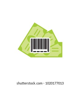 Barcode Money Logo Icon Design