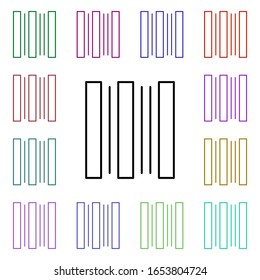 Barcode multi color style icon. Simple thin line, outline vector of internet things icons for ui and ux, website or mobile application
