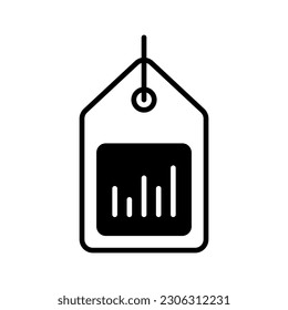 Código de barras en la etiqueta que muestra el concepto vector de venta etiqueta en estilo moderno, icono premium