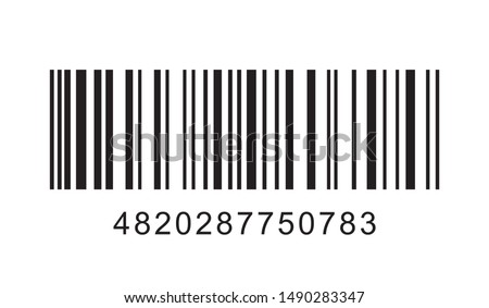 Barcode on white background. Vector illustration Foto stock © 