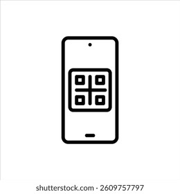 barcode outline icon. payment black line illustration.