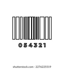 Barcode outline icon, vector illustration in trendy style. Editable graphic resources for many purposes.